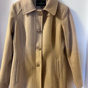 London Fog Women's Tan Pea Coat
